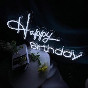 happy birthday neon