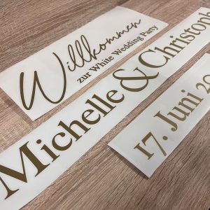 Lettre adhésive pour vitrine